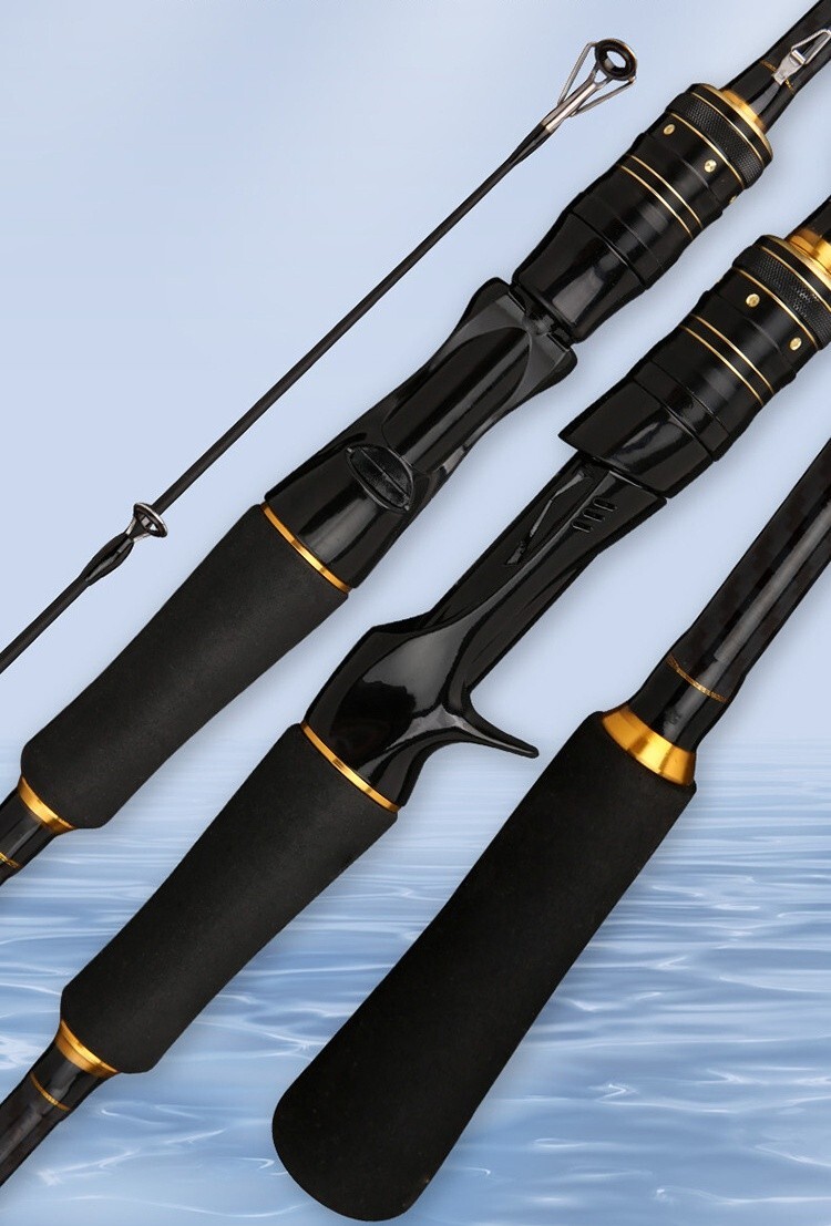 1.65M/1.8M Carbon Fiber Fishing Rod Spinning Casting Fishing Rod Pole 2 Sections