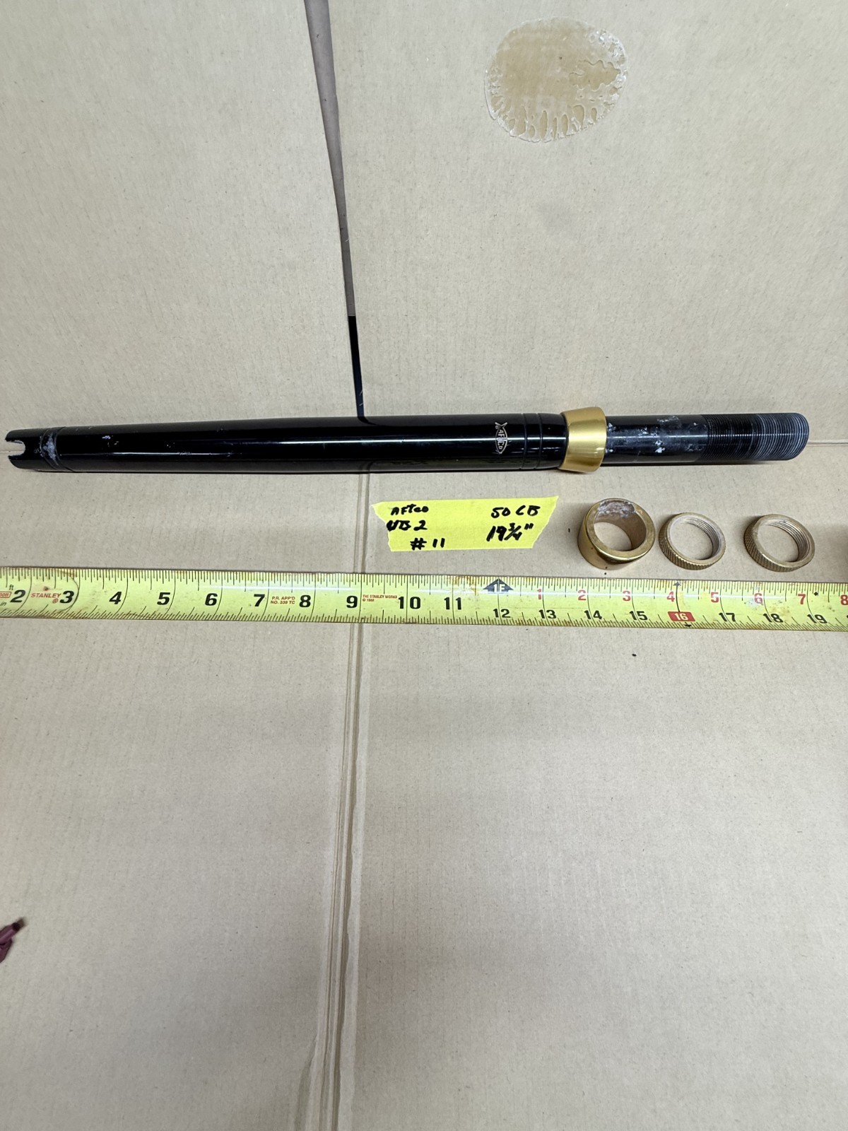 USED AFTCO BLACK & GOLD Aluminum Butt 19 3/4″ UB2 Great condition. 30-50lb class