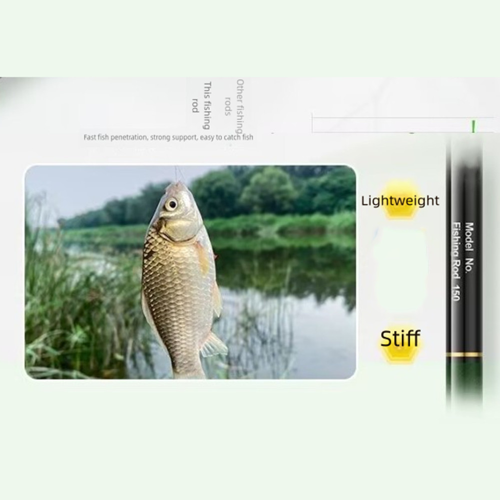 Ultralight Stream Fishing Rod Carbon Fiber Portable with Palm Fit Handle