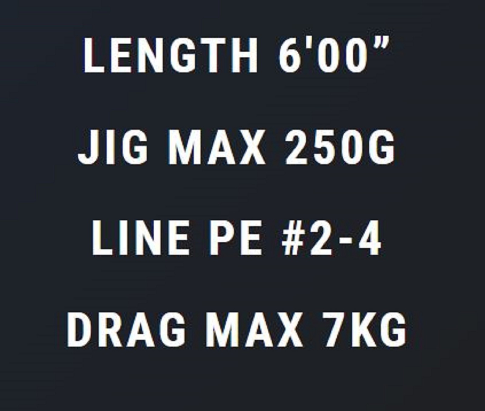MC Works Rod Baitcast DE603LR/B SP P.E 2-4 Jig Max 250 grams (1047)