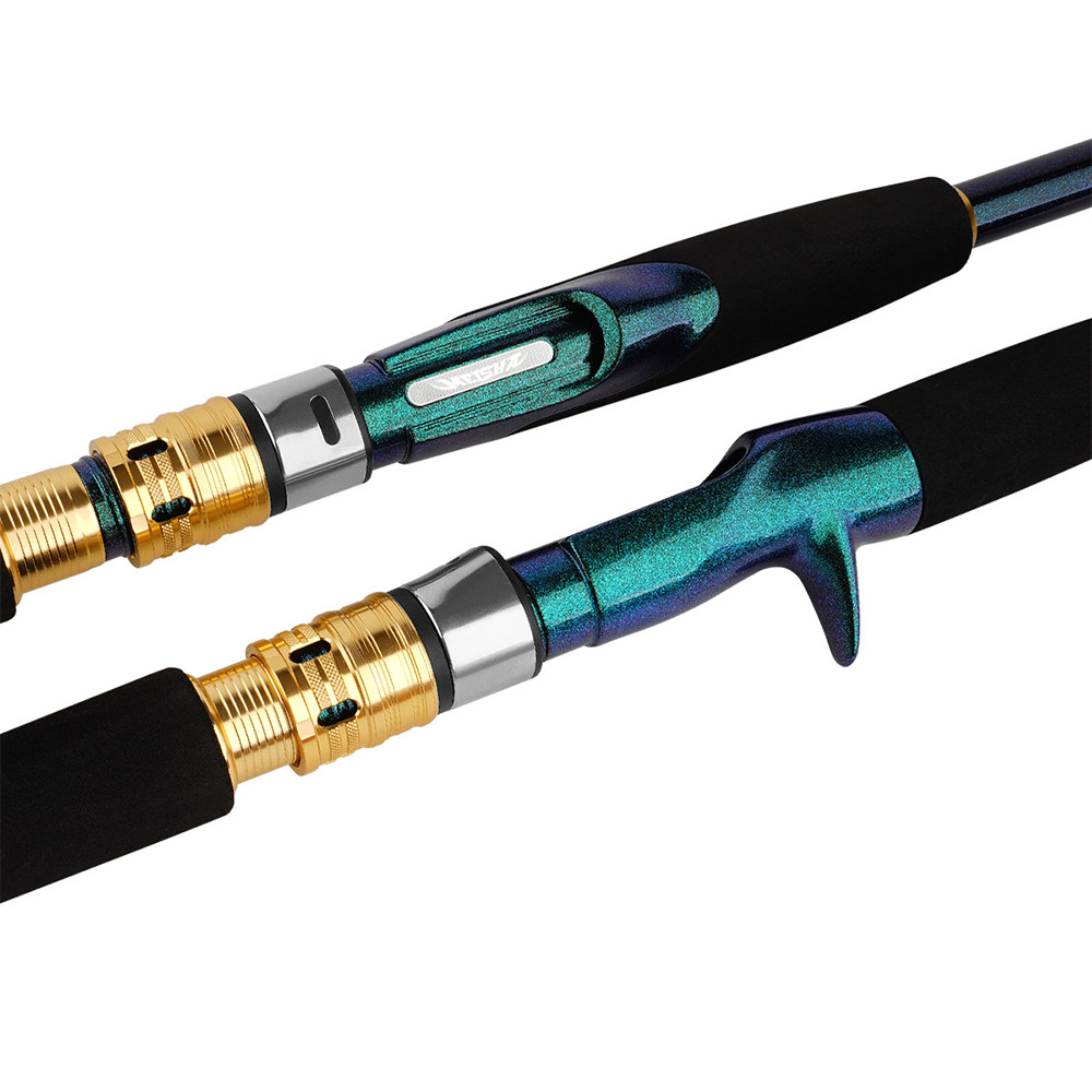 HAIBAO Seawater Boat Rod 6’6″ 10-25lb Spinning Casting Rod Carbon Solid Tips