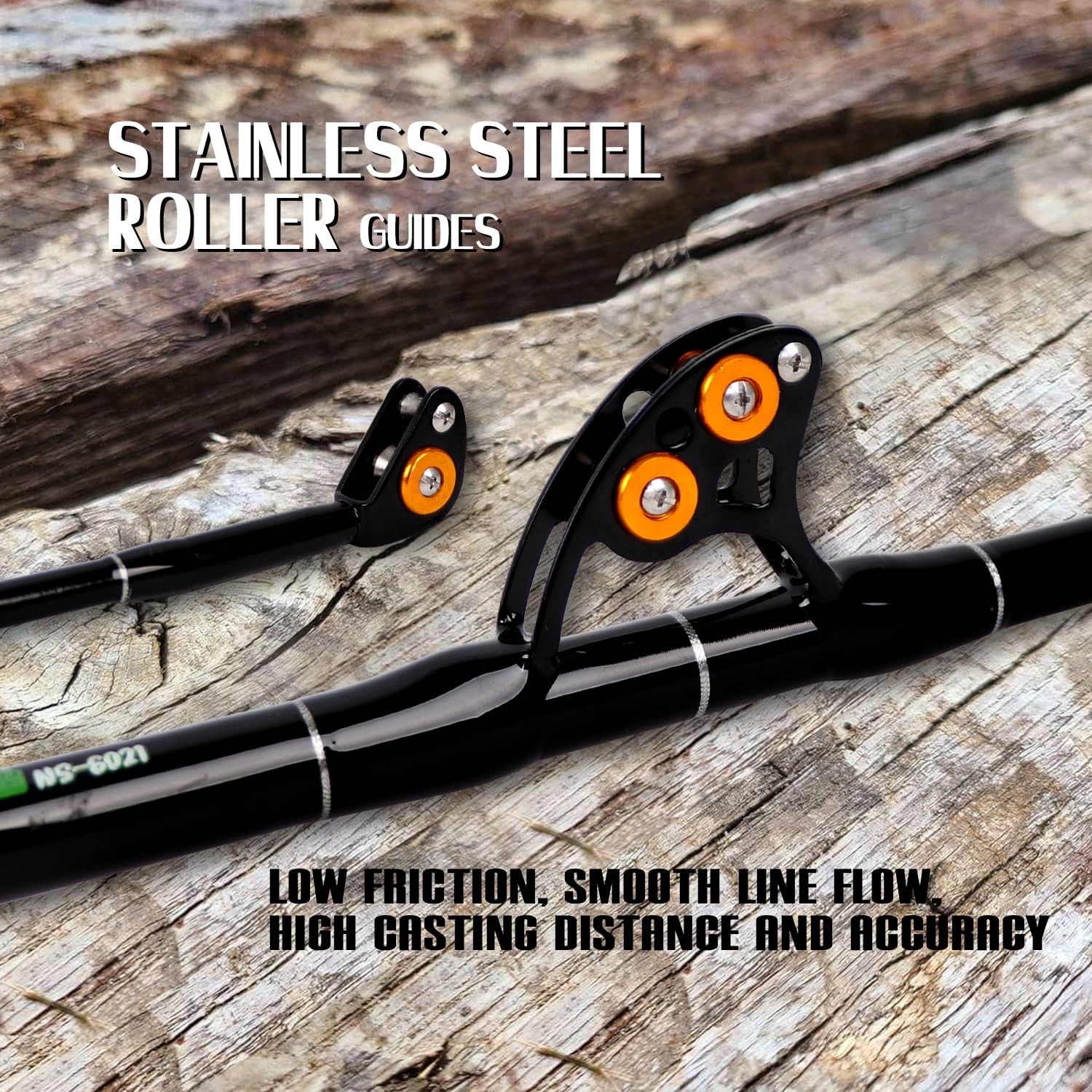 Fiblink Saltwater Offshore Fishing Rod 2 Piece Portable Deep Sea Trolling Rod…
