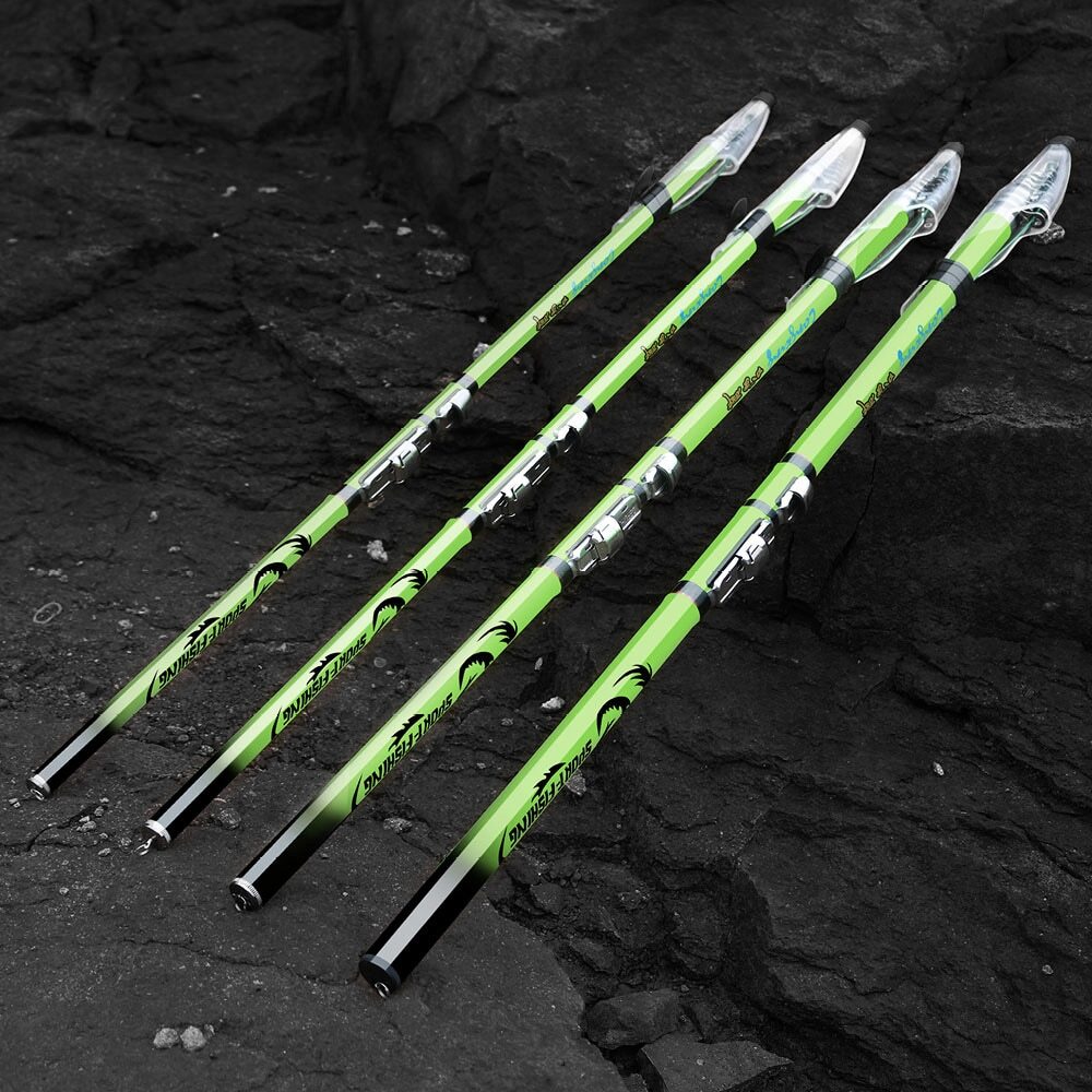 Telescopic Rock Fishing Rod 3.6m-6.3m Carbon Rod Travel Spinning Saltwater Pole
