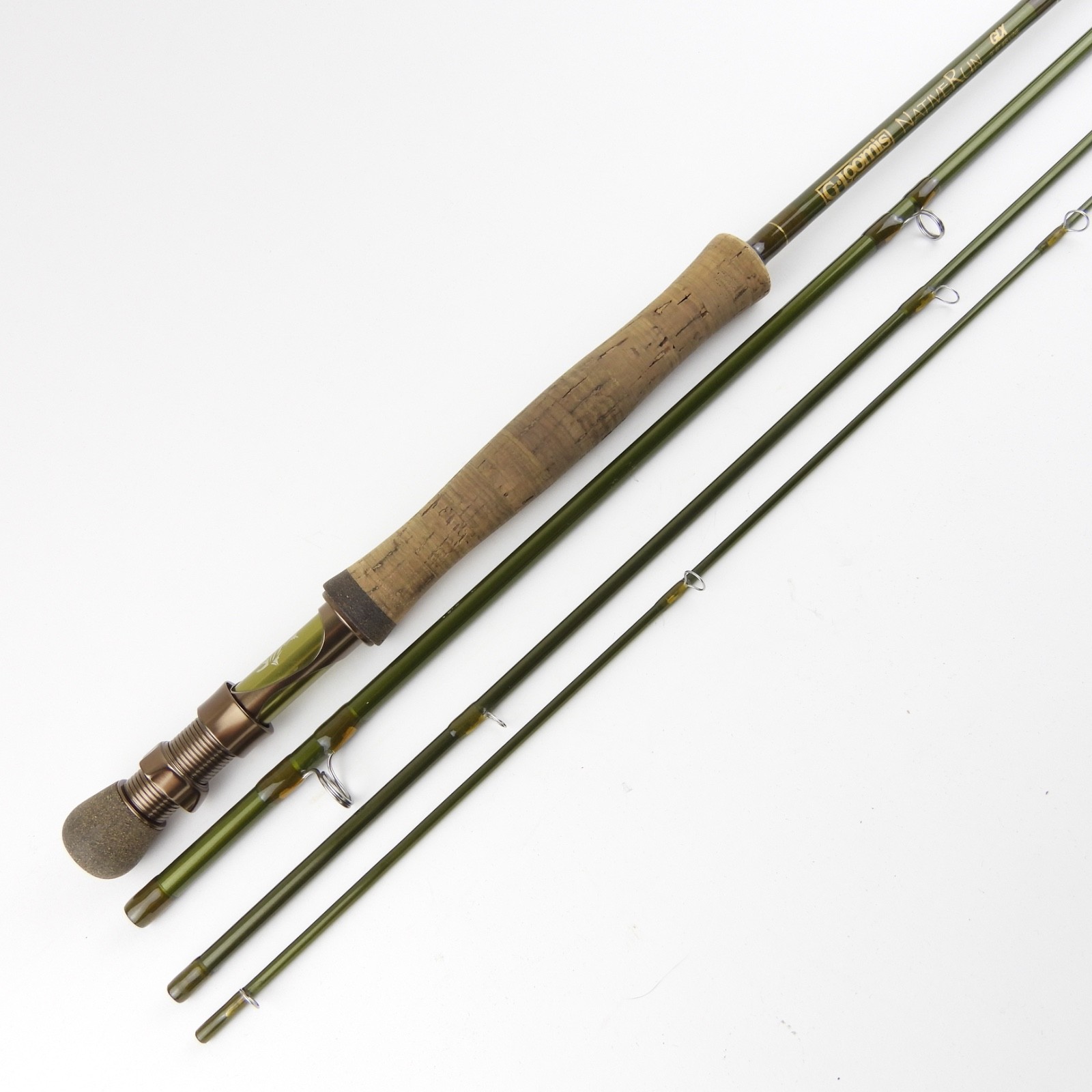 G. Loomis Native Run GLX Fly Rod. 9’ 6”. 8wt. W/ Tube & Sock.
