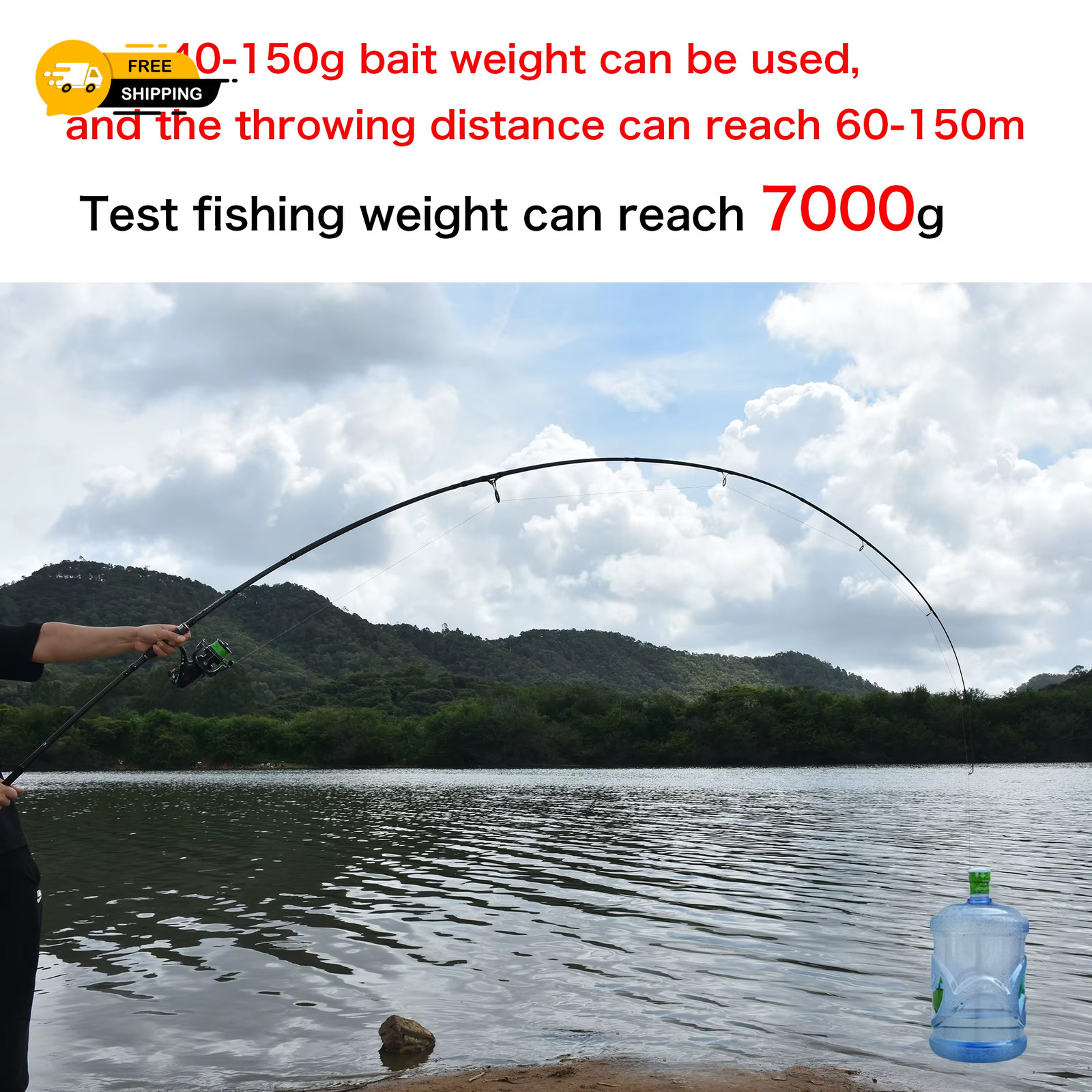 Biutifu 2tips Carp Fishing Rod 3.5lb 7sections 4.2/3.6/3.0m 30t Carbon Fiber Tra