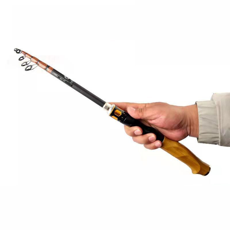 1.8-2.7M Telescopic Fishing Rod Casting/Spinning Reel Carbon Fiber Pole