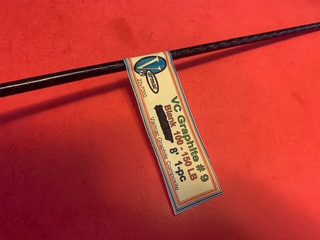 VARMAC 8 FOOT 50 TO 150 POUND GRAPHITE COMPOSITE TRI-HELIX FISHING ROD BLANK