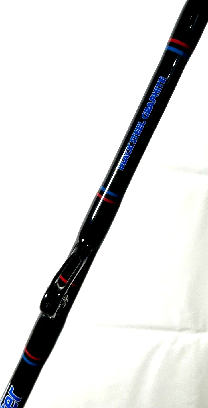 Seeker G 6463XXH-6 1/4 AR Black Steel Graphite 80-100Lb Roller G Fishing Rod USA
