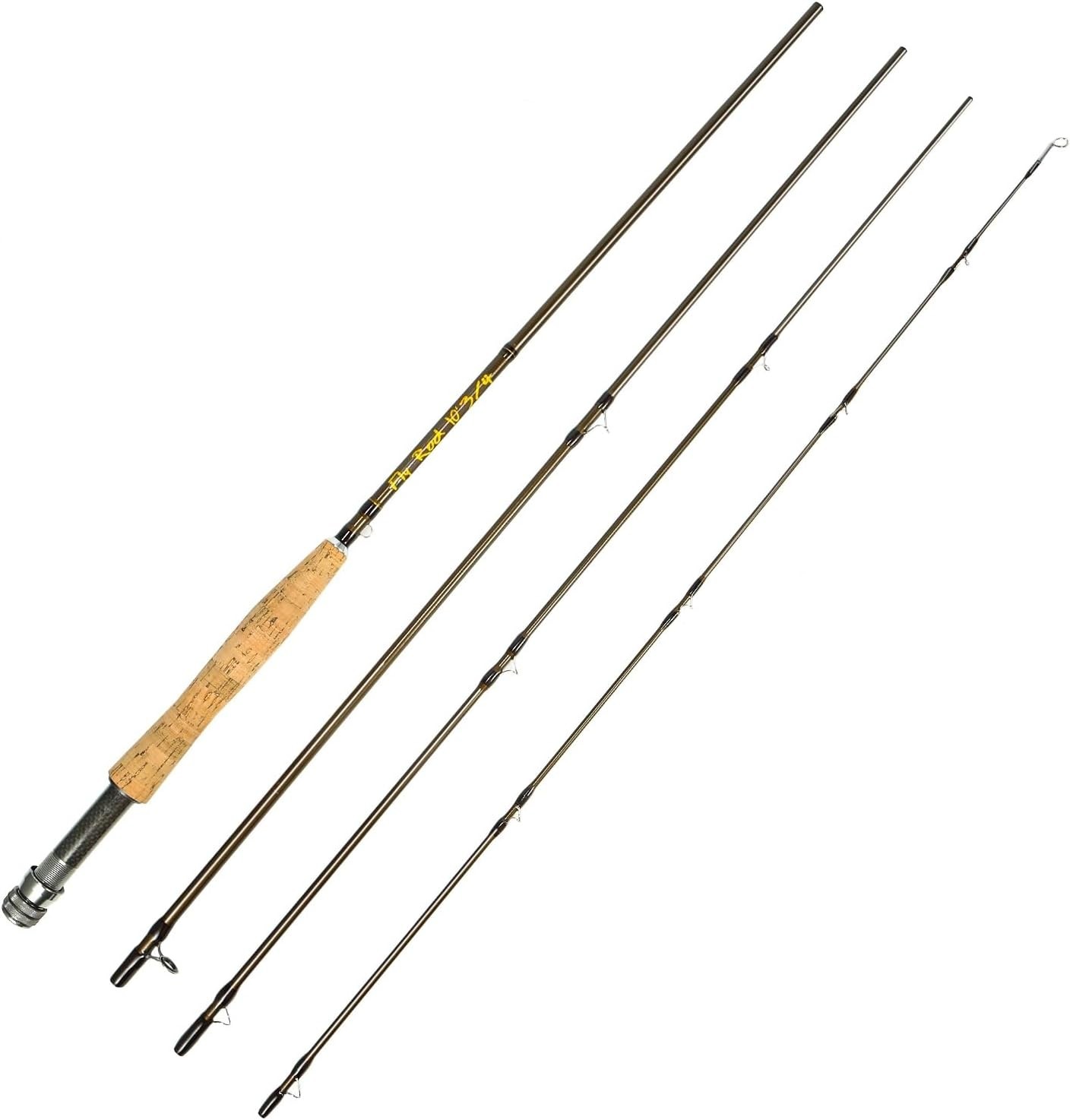 Fly Fishing Rod Carbon Fiber 10ft 3-4wt 4 Piece Sections Medium-Fast Action