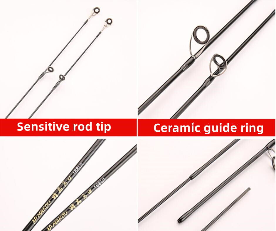 1.5M/1.68M/1.8M Carbon Fiber Fishing Rod Ultra Light Spinning Wooden Handle Rods