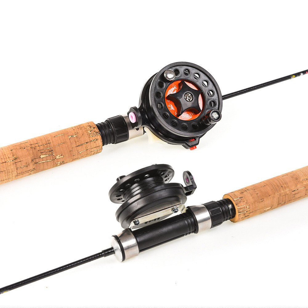 Telescopic Fly Fishing Rod and Reel Combo Kit Fishing Reel 4B and Fiberglass Rod