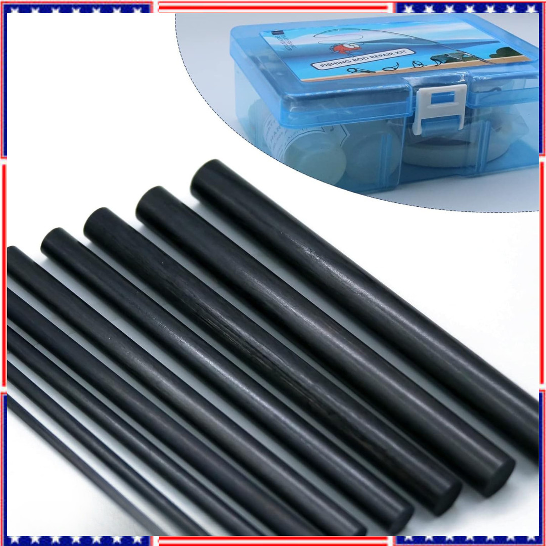 Fishing Rod Repair Kit Complete with Accesssories, Carbon Fiber Stick Fishing Po