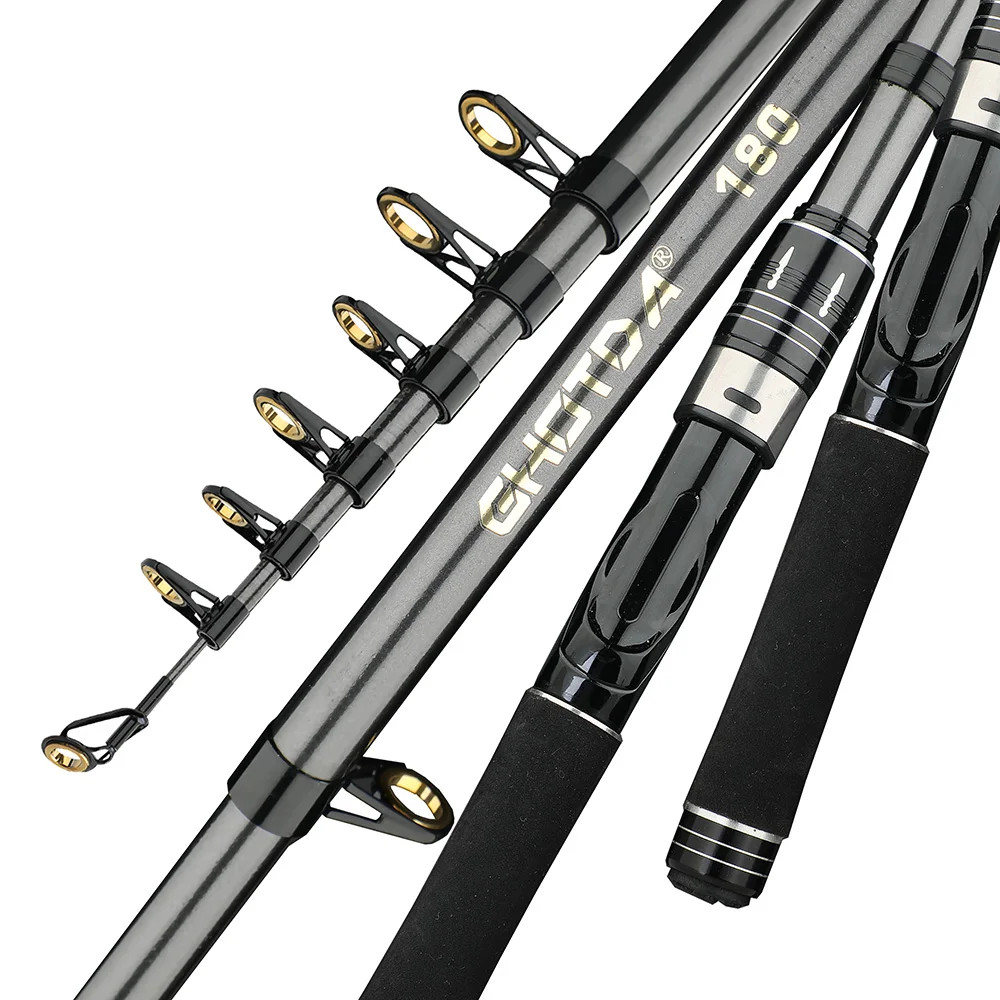 Portable Mini Sea Rod 33Cm Closed Length Carbon Fiber Spinning Rod Travel Fishin