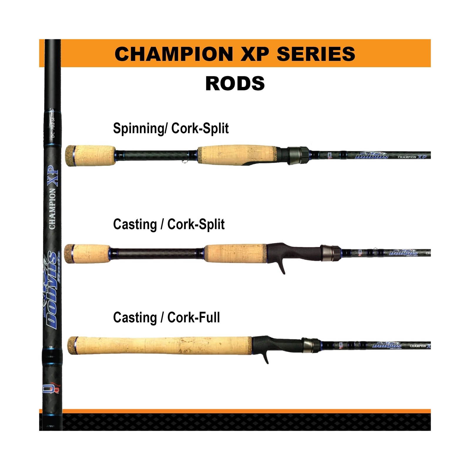 Champion XP Casting / 7’3″ / 1 PC / 10-17 LB LINE Weight / 1/4-3/4 OZ Lure We…