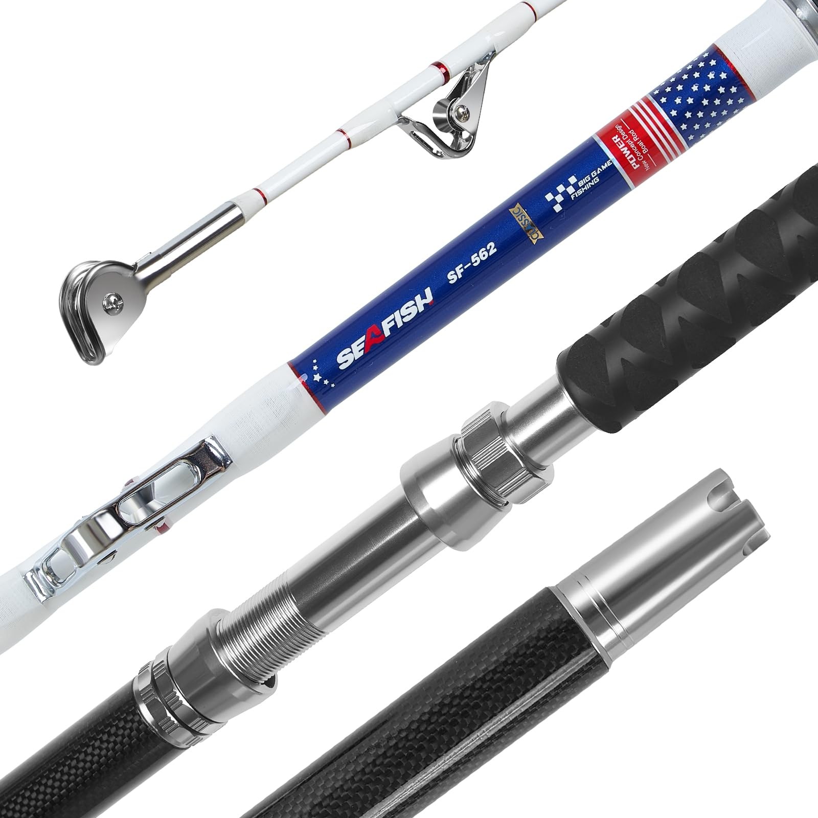 TRHUNTER Trolling Rod Saltwater Offshore Big Game Fishing Rod Conventional Bo…
