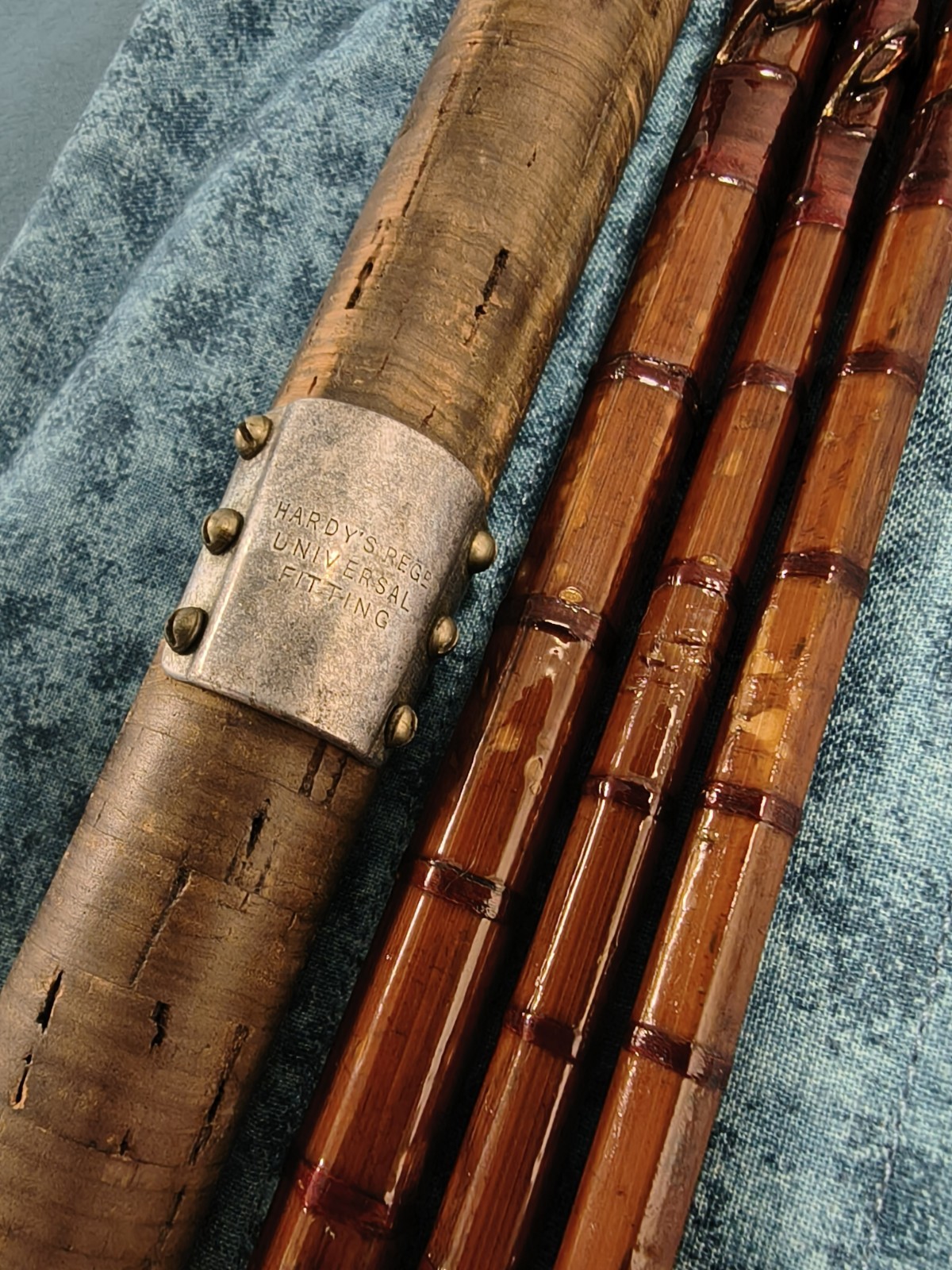 1927 Hardy 14’2″ The Gold Medal Rod Palakona Regal Bamboo 4 Piece Extra Tip