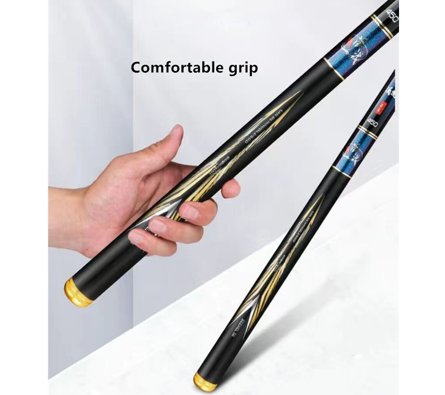 Telescopic Fishing Rod Carbon Fiber Ultra Light Spinning 2.7M-9M Stream Hand Rod