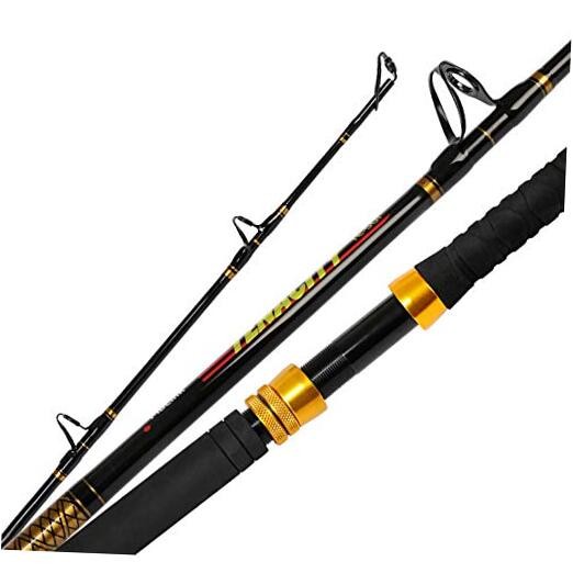 Heavy Duty Boat Trolling Rod – 1/2 Piece Saltwater Offshore Rod – Heavy Duty