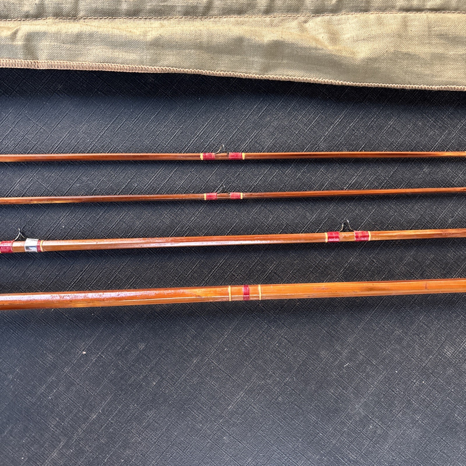 Vintage South Bend 346 Bamboo Fly Rod 8 1/2’ HDH or D W/ Sock