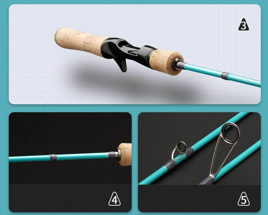 1.35M/1.5M/1.68M/1.8M Carbon Fiber Rods Spinning Poles Casting Fishing Rod Lure
