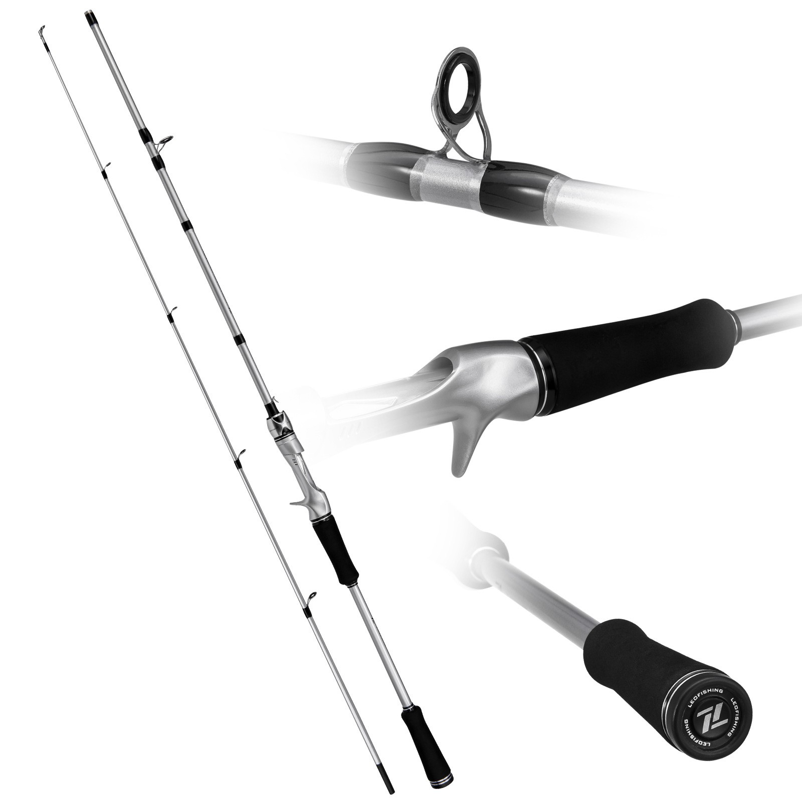 2.1m Casting Fishing Rod Strong Bearing Fishing Rod Lure Fishing Pole For LPVB