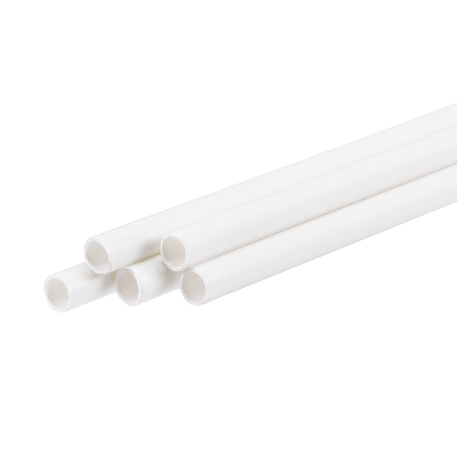 5 PCS White 1/4×10 Inch OD ABS Round Plastic Model Tube Architectural Craft