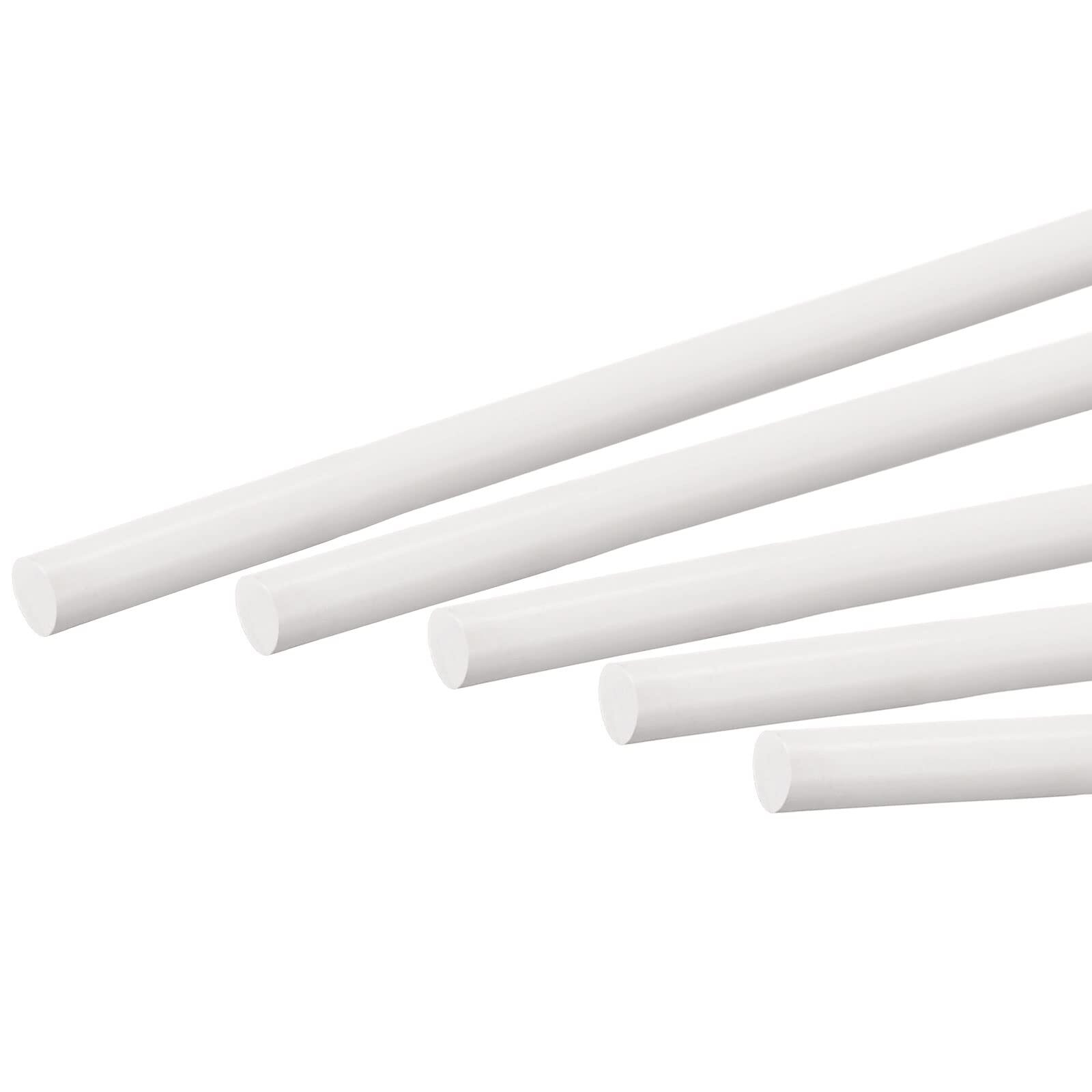 5 Pack ABS Plastic Rod 4mmx250mm White Round Solid Bar Model Making DIY