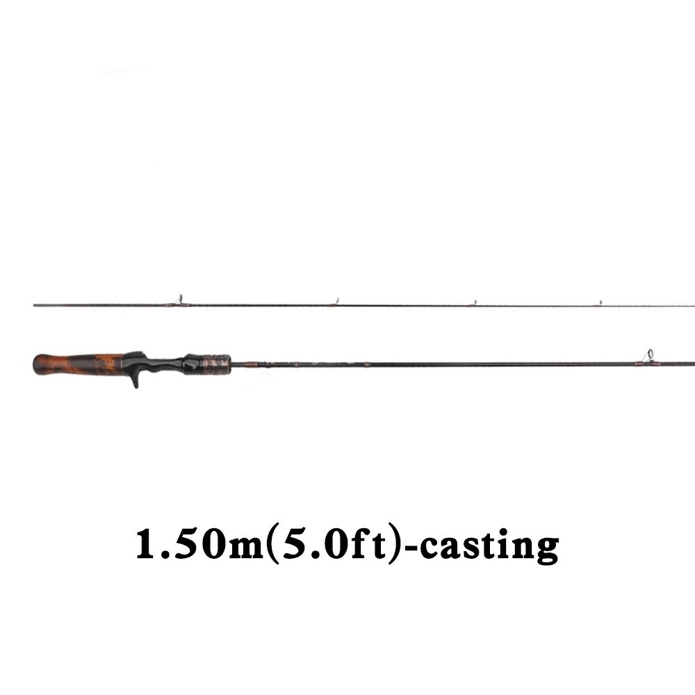 1.38M/1.5M/1.68M/1.8M Fishing Rod Ultra Light Rod Wood Handle Casting/Spinning