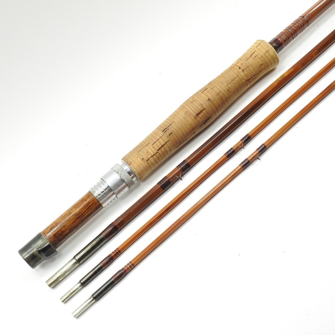 F.E. Thomas Special “Streamer Browntone” Bamboo Fly Rod. 9’. 3/2. W/ Tube & Sock