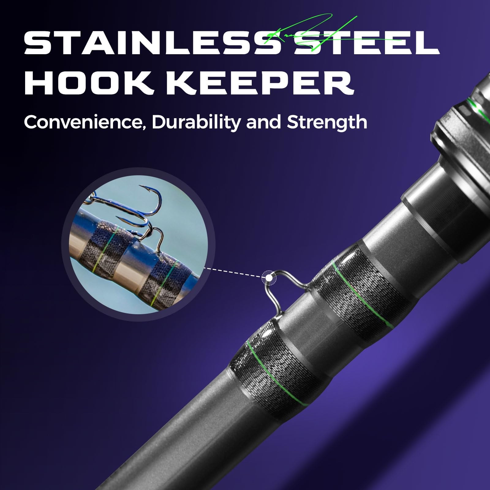 Handing M1 Heavy Fishing Rod 8 Extra Heavy Casting Rod 2-Piece Musky Rod For