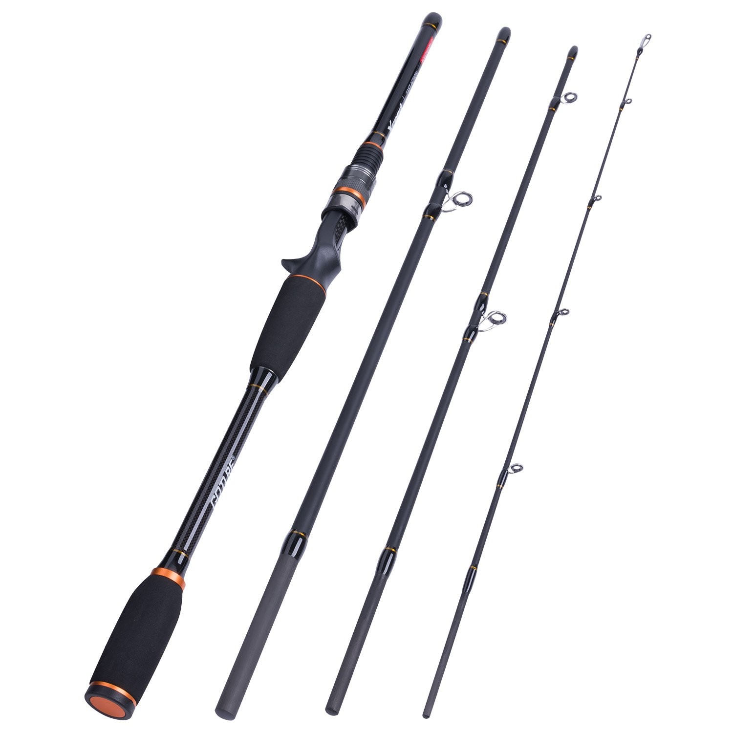 Goture Travel Fishing Rods,2 Piece/4 Piece Fishing Pole with Case/Bag,Surf Casti