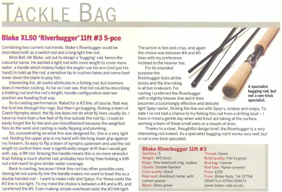 Bloke XL50 11′ 3wt 5-piece Czech/Euro nymphing. Matt sage green blank. FULL KIT