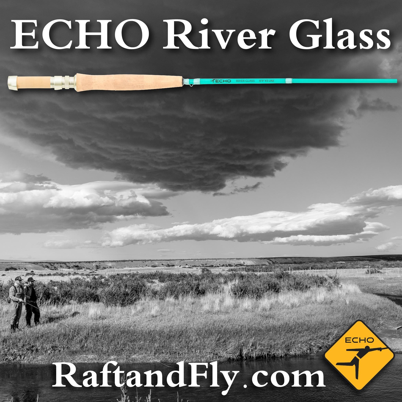 ECHO River Glass 3wt Glacier Blue 6’9″ – Lifetime Warranty – FREE SHIPPING