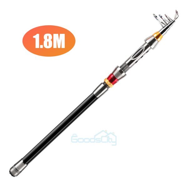 Fishing Pole Spinning Rod Carbon Fiber Telescopic Portable Saltwater Freshwater