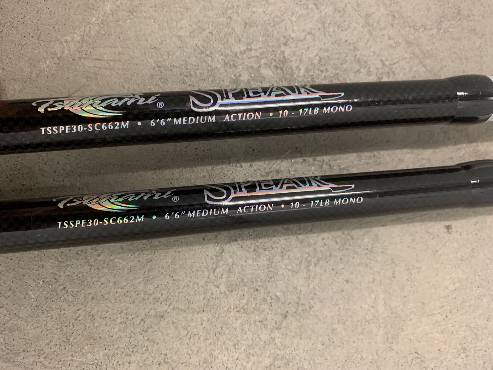 2 Tsunami Spear Casting Rods 6’6″ Fresh/Saltwater Catfish/Trolling 10-17lb Mono