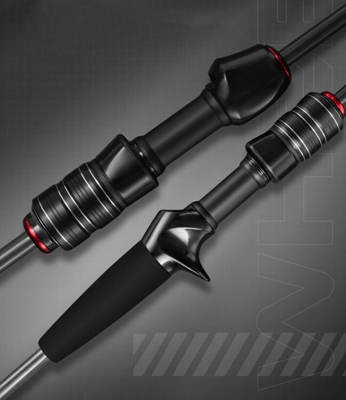 1.8M Carbon Fiber Fishing Rod Spinning Casting Poles Fast Travel Lure Rod 2 Tips