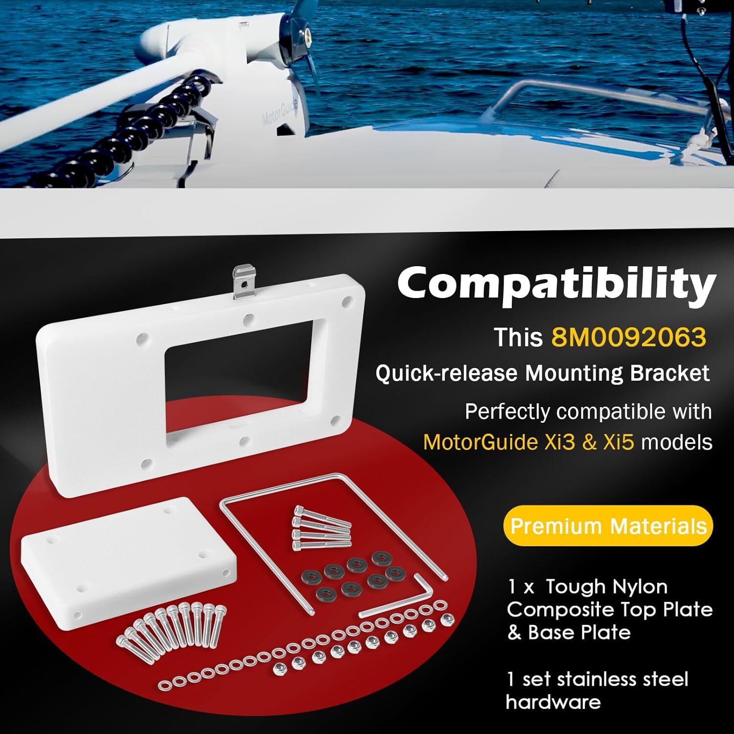 Xi MotorGuide Quick-Release Mounting Bracket Kit for Xi3 Xi5 Trolling Motors