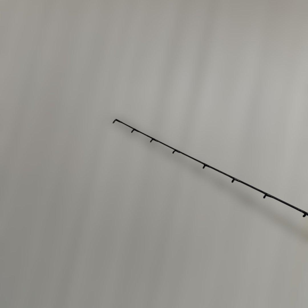 Bamboo Fishing Rod 220cm Junk Black & Brown Durable, Breaks at Joint Used