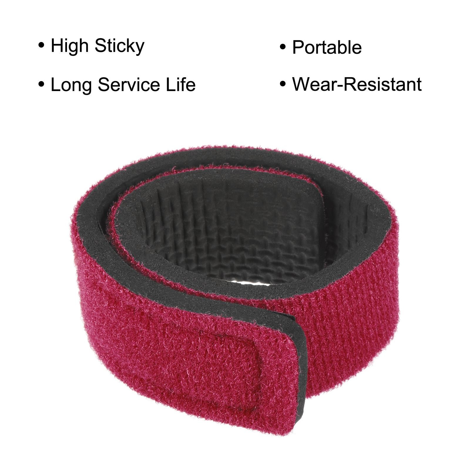 10pcs Fishing Rod Strap, 20cm Stretchy Belts Holders Pole Sleeve Cover, Red
