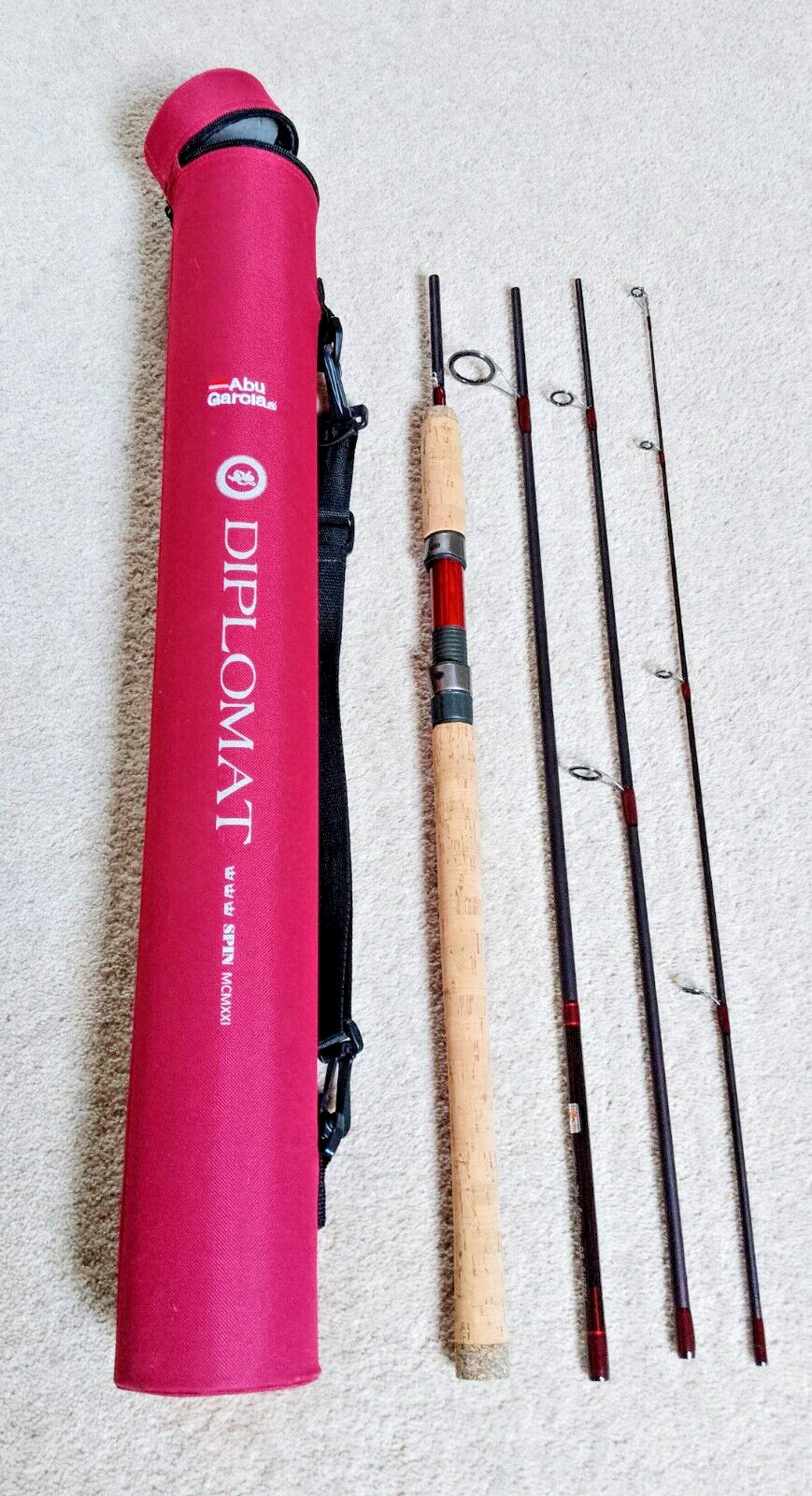 Abu Garcia Diplomat Spin MCMXXI 8ft Fishing Rod 10/25g Mint Unused