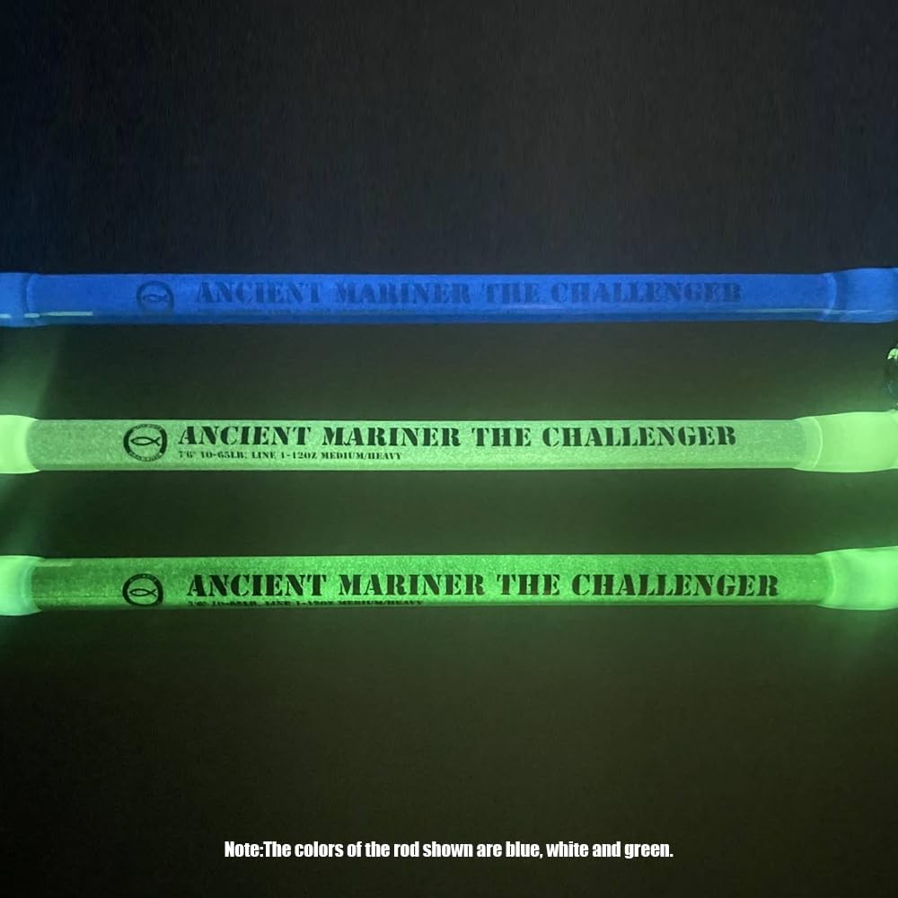 Catfish Fishing Rods 7’6 Glow in The Dark Ancient Mariner The Challenger Casting