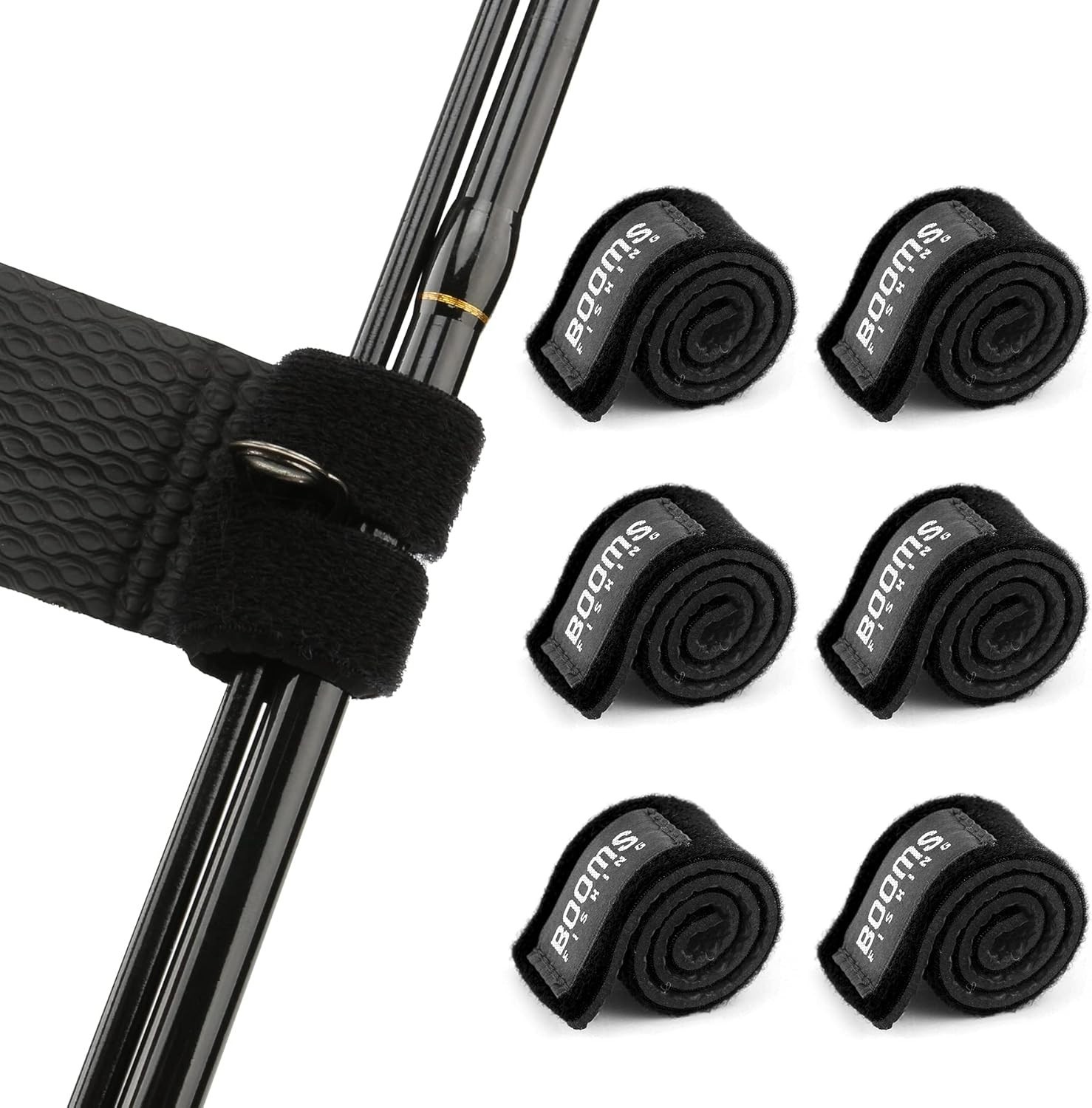 RS3 Fishing Rod Wrap Pole Straps， Hook & Loop Fishing Rod Belts, Fishing Rod …
