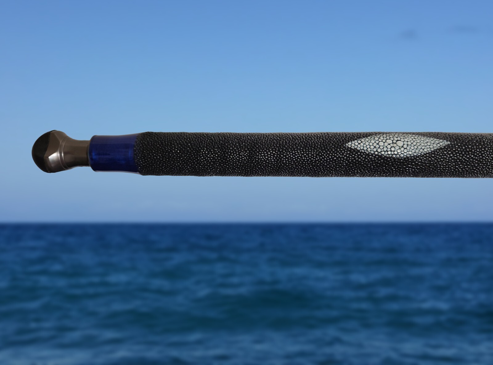 Custom Fishing Rod with Real Alligator Skin Grips and Awesome Paint Job