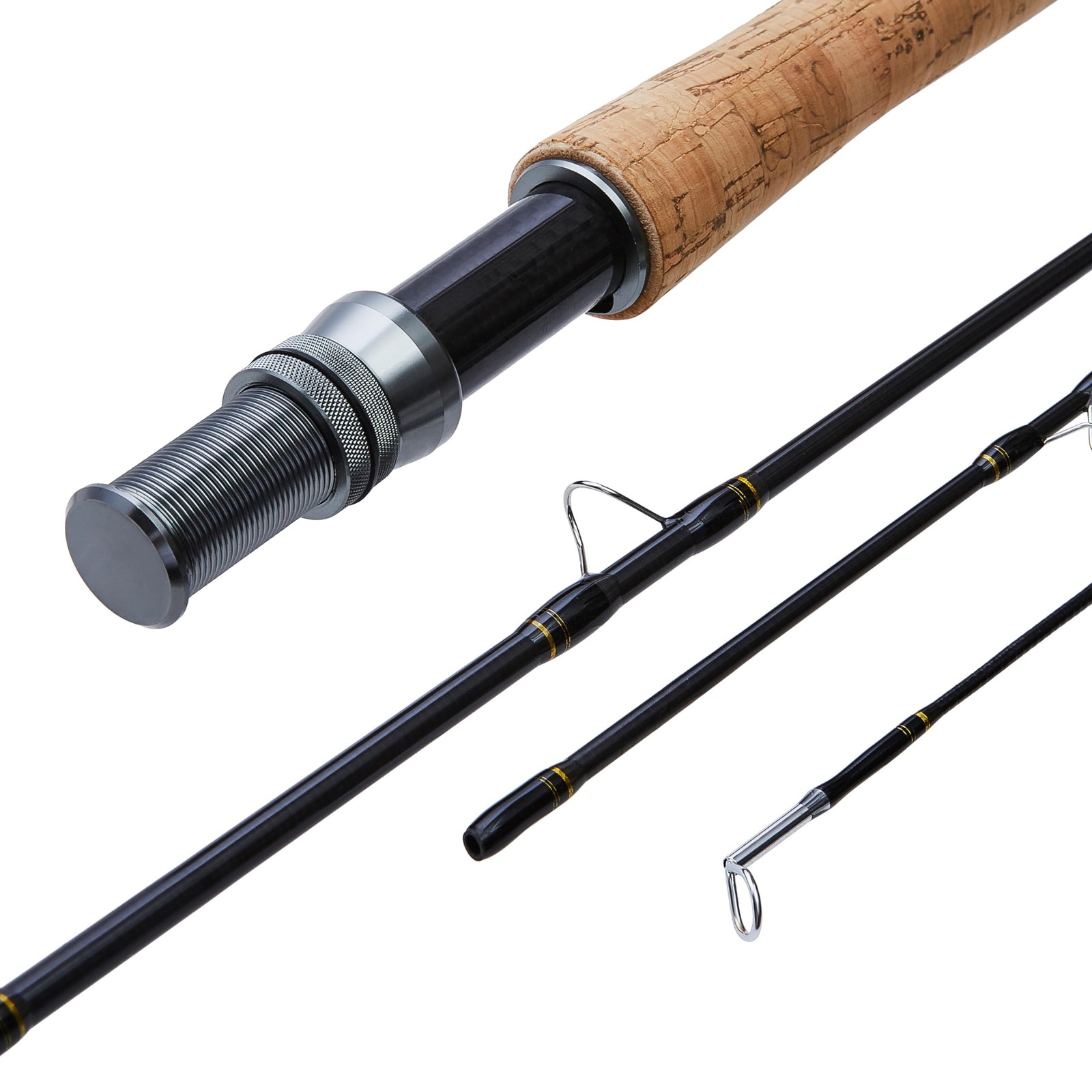 Bigchub 3-Piece Portable Carbon Fiber Fly Fishing Rod, 6 ft, 0/1wt, Fast Acti…