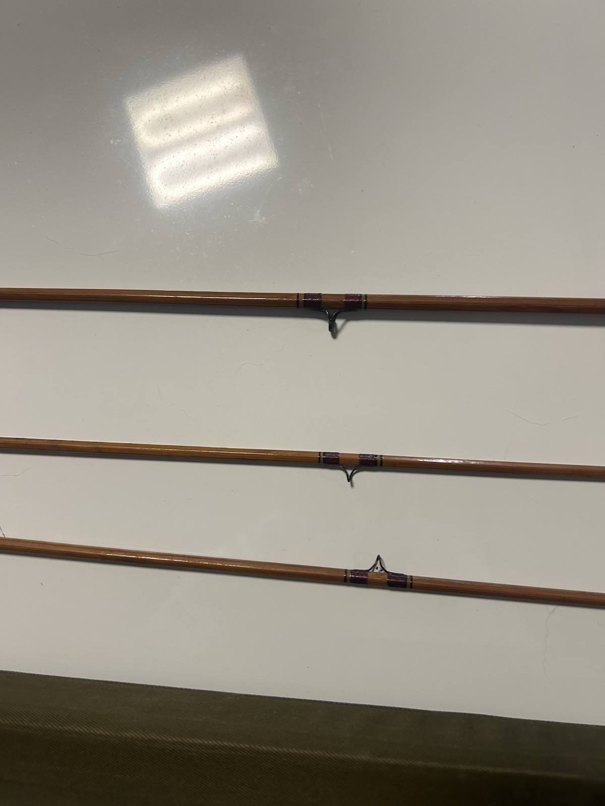 Rare Charles Kent 7’6” Split Bamboo Fly Rod | 3 Piece / 2 Tips | Original Tube &