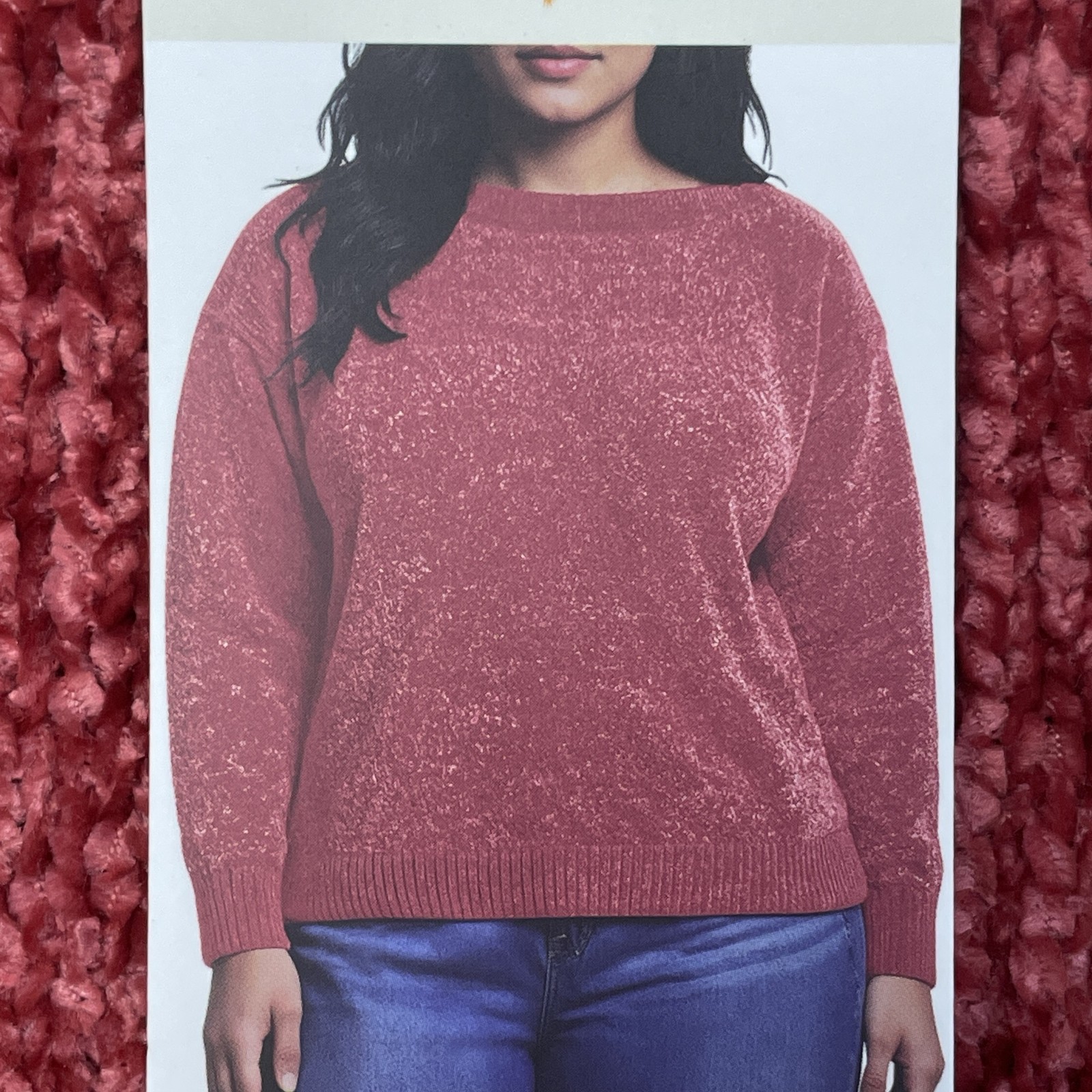 Orvis Women’s XL Pullover Sweater Dark Pink Polyester a1734
