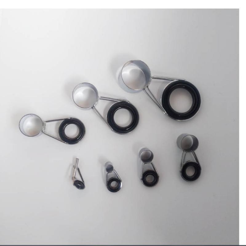 1set High Carbon 7 Packs Sea Rod Accessories Carbon Steel Section Guide Ring Acc