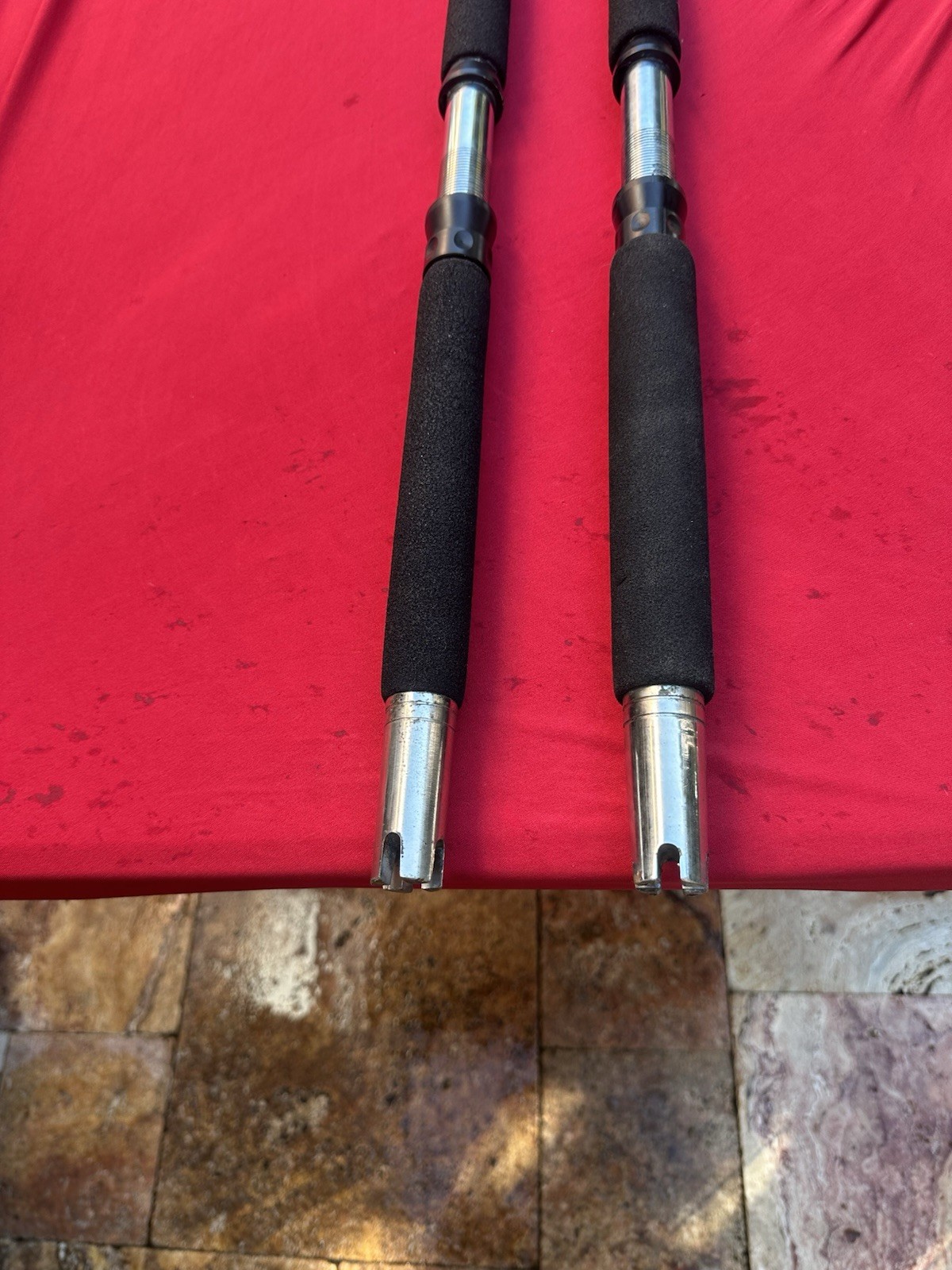 Pair of Italcanna 20-50 and 50-80lb. Premium Standup Roller Rods – Made in Italy