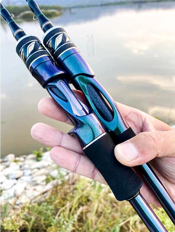 Casting Spinning Ultralight Fishing Rod 1.5M/1.68/1.8m 30T Carbon 2 Section Pole