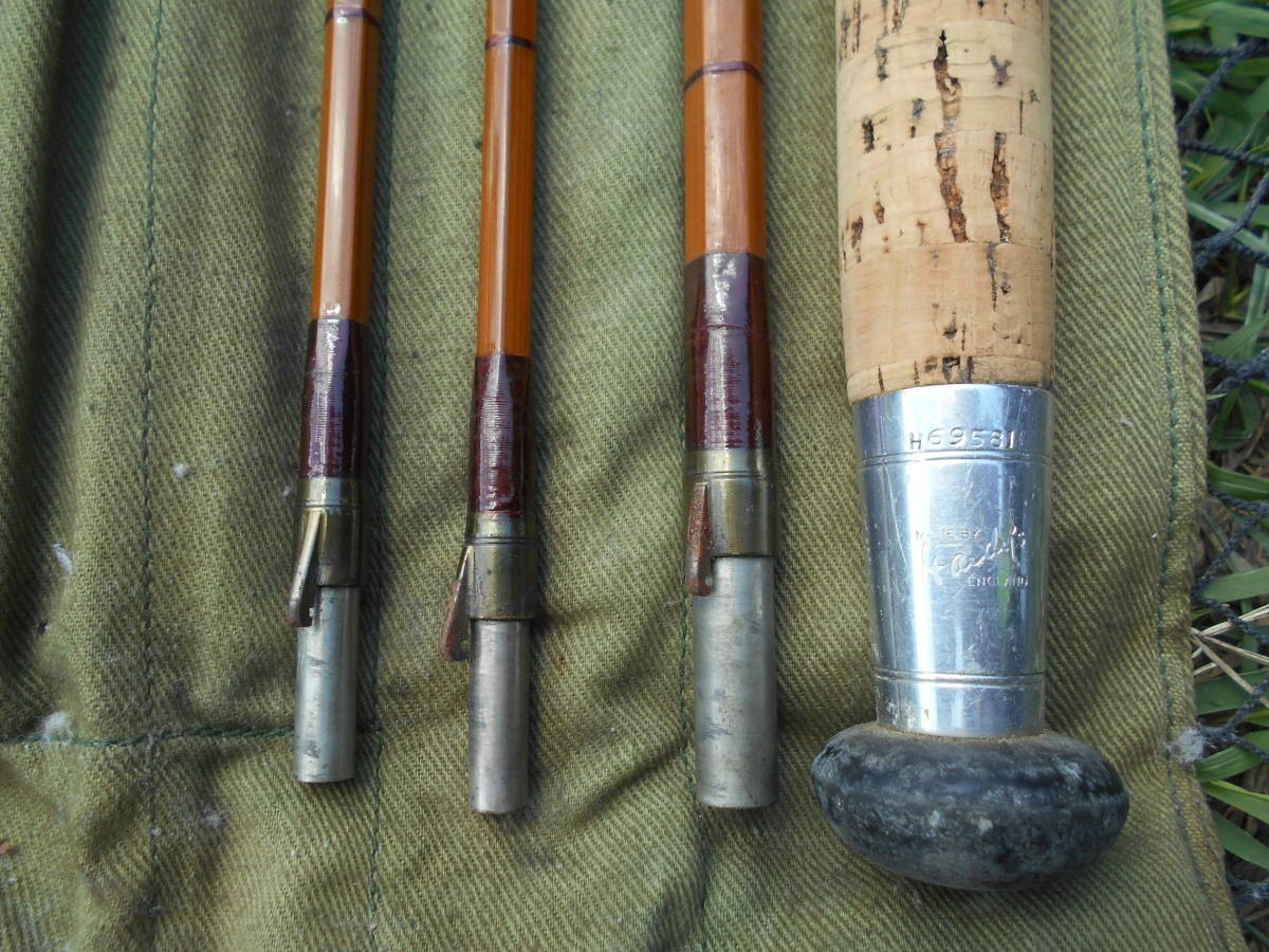 HARDY Bamboo Rod Double Handle 12’7″ 2 Tip Arthur Wood Fly Rod Fishing